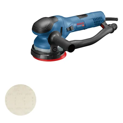 Bosch Professional Exzenterschleifer GET 55-125 / 550W | 125 mm Schleifteller | Drehzahlregelung | Staubabsaugung