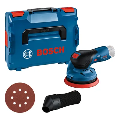 Bosch Professional Akku-Exzenterschleifer GEX 12V-125 | 12V | 125mm | kabellos | L-BOXX | ohne Akku | Blau