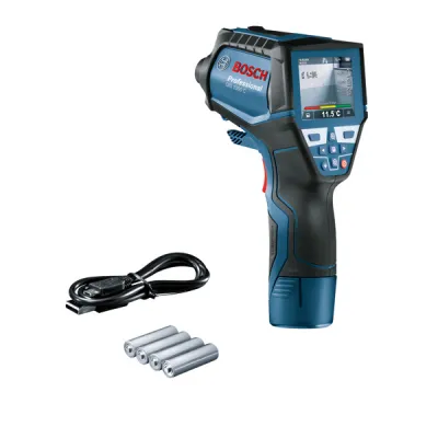 Bosch Professional Thermodetektor GIS 1000 C | Temperatur- & Feuchtemessgerät | Bluetooth | Kamera | inkl. Batterien