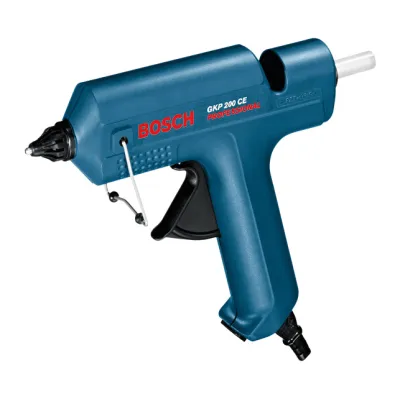 Bosch Professional Heißklebepistole GKP 200 CE | 500W | 30g/min | Ø11mm | 4min Aufheizzeit | mit Koffer | Blau