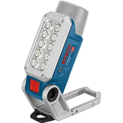 Bosch Professional Akku-LED-Arbeitsleuchte GLI 12V-330 06014A0000 | 330 Lumen | 10 LEDs | 12V | Magnet | Blau
