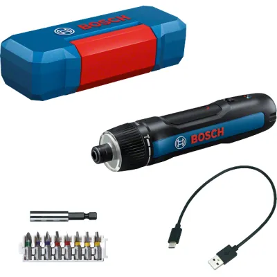 Bosch Akku-Schrauber GO 3 06019H2201 | 3,6V 2Ah | 2,5-5 Nm Drehmoment | Mini Case | LED-Ring | 1/4" Aufnahme