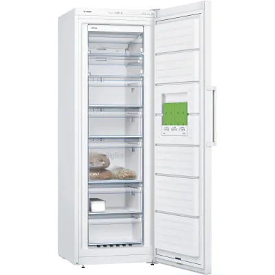 Bosch Stand-Gefrierschrank GSN33FWEV | 225 l | NoFrost | BigBox | SuperGefrieren | 176x60x65 cm | E | Weiß
