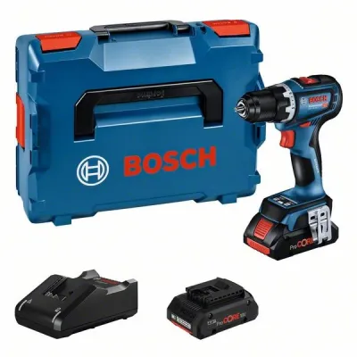 Bosch Professional Akku-Bohrschrauber GSR 18V-90 C | 18V 2x 4,0Ah | 64 Nm | Brushless | Bluetooth | L-BOXX