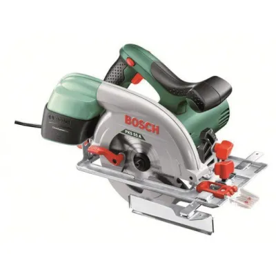 Bosch Handkreissäge PKS 55 A 0603501000 | 1200W | 160 mm Sägeblatt | Schnitttiefe 55 mm | CleanSystem Box | Grün