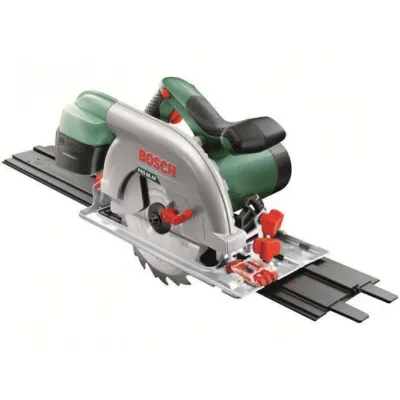 Bosch Handkreissäge PKS 66 AF 1600W | 190mm Sägeblatt | 66mm Schnitttiefe | Führungsschiene | CleanSystem Box