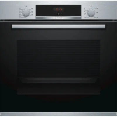 Bosch Einbau-Backofen HBA533BS1 | 3D Heißluft | 5 Heizarten | EcoClean Direct | Energieeffizienz A | 71l | Edelstahl