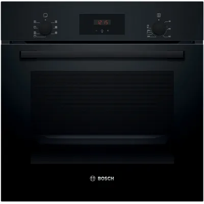 Bosch Einbau-Backofen HBF133BA1 Serie 2 | 3D Heißluft | 66 l | 5 Heizarten | Eco Clean | Energieklasse A | Schwarz