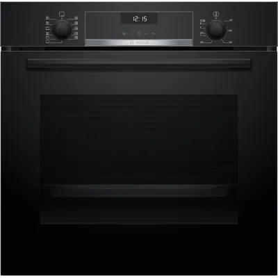 Bosch Einbaubackofen HBG537BB4 Serie 6 | 71 l | A+ | 8 Heizarten inkl. Air Fry | Pyrolyse | Edelstahl-Schwarz