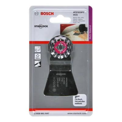 Bosch Schaber ATZ 52 SFC 2608661647 | flexibel HCS 52x45mm | für Teppichkleber, Farbe, Silikon | Starlock | 1 St
