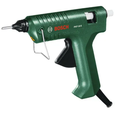 Bosch Heißklebepistole PKP 18 E | 20g/min | Ø11mm Sticks | extralange Düse | für Holz, Kunststoff, Glas