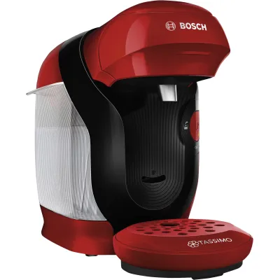 Bosch Kapselmaschine TAS113E | Tassimo Style | Multi-Getränke-Automat | 0,7 l Wassertank | 70+ Getränke | 1400 W | rot
