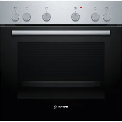 Bosch Herdset HND211GR62 | Einbauherd mit Glaskeramik-Kochfeld | 60 cm | 3D-Heißluft | Edelstahl | 2-fach Teleskopauszug