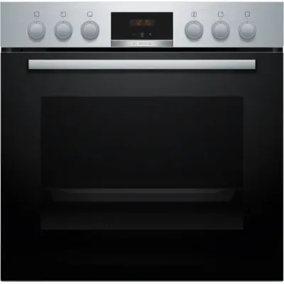 Bosch Einbau-Herd-Set HND411GR63 | Glaskeramik-Kochfeld | 4 Kochzonen | 71l XXL-Backofen | A+ | Edelstahl