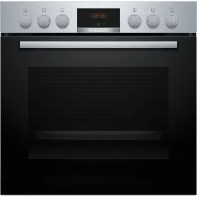 Bosch Einbauherd-Set HND411GS68 | Glaskeramik-Kochfeld | 71l Volumen | 3D-Heißluft | Backwagen | Edelstahl | Schwarz