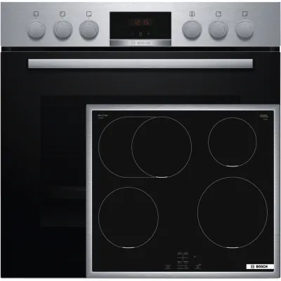 Bosch Einbau-Herd-Set HND415LS62 | Induktion | 60 cm | 3D Heißluft | Edelstahl | Bräterzone