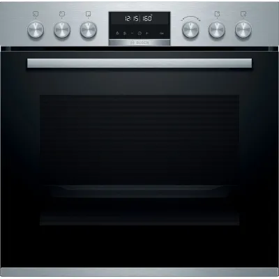 Bosch Einbau-Herdset HND671GS61 | Pyrolyse | Glaskeramik-Kochfeld 60cm 4 Zonen | 71l Backofen | Edelstahl