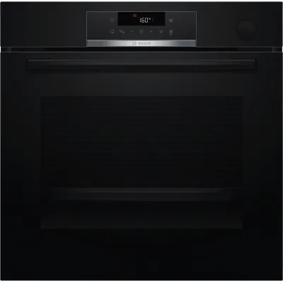 Bosch Einbau-Backofen HRG532BB3 | Dampfunterstützung | Air Fry | 15 Programme | 71l | 8 Heizarten | A+ | Schwarz