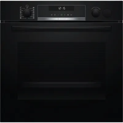 Bosch Einbau-Backofen HRG578CB7 | Dampfunterstützung | Pyrolyse | AirFry | 71L | 12 Heizarten | Home Connect | Schwarz