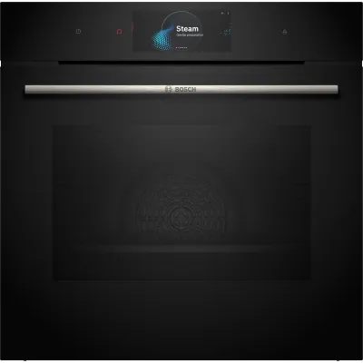 Bosch Dampfbackofen HSG738DB2 | Einbau | 23 Heizarten | 71 l | A++ | Air Fry | Teleskopauszug | Schwarz