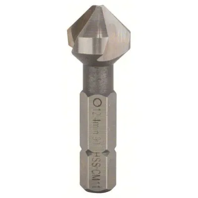 Bosch Kegelsenker 12,4mm M6 2608596407 | HSS Versenkbohrer | 1/4" Sechskantschaft | 35mm Länge | für Metall Kunststoff
