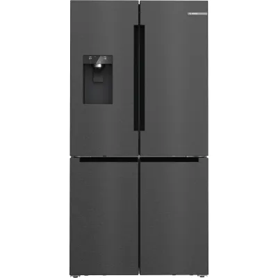 Bosch Kühl-Gefrierkombination KFI96AXEA | French Door | 574l No Frost | Eis- & Wasserspender | Home Connect | Schwarz