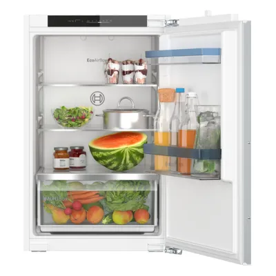 Bosch Einbau-Kühlschrank KIR212FE0 | 136l | 88x56cm | Flachscharnier | EEK E | LED Beleuchtung | MultiBox XXL | weiß