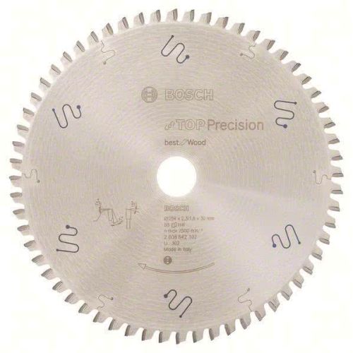 Bild: Bosch Kreissägeblatt Best for Wood 254x30x2,3 mm Z60WZ 2 608 642 102