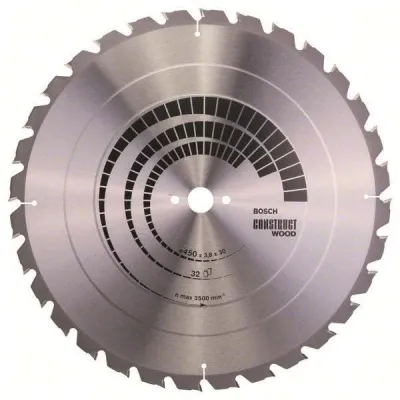 Bosch Kreissägeblatt 450 mm | 30 mm Bohrung | 32 Zähne | für Tischkreissäge Holz