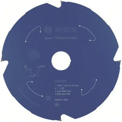 Bosch Kreissägeblatt 190x30mm | 4Z PCD | Expert for Fibre Cement | 2608644556 | für Akku-Handkreissäge