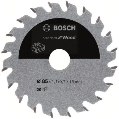Bosch Kreissägeblatt Standard for Wood 85 x 1,1/0,7 x 15, 20 Zähne