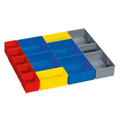 Bosch Boxen-Set für Kleinteile i-BOXX 53 | 12-teilig | 1600A001S5 | Einsatzboxen sortiert | passend für Bosch L-BOXX