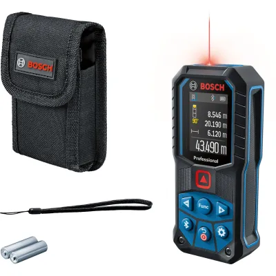 Bosch Professional Laser-Entfernungsmesser GLM 50-27 C | 50 m | Bluetooth | IP65 | 1,5 mm/m Präzision | Blau