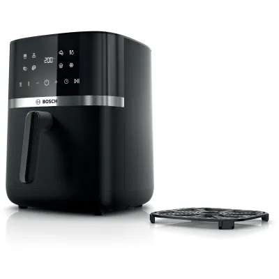 Bosch Heißluftfritteuse MAFS2462B Serie 4 | Air Fryer 6,1 L | 2050 W | 7 Programme | Schwarz | fettarmes Frittieren