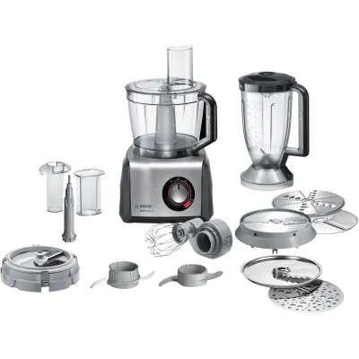 Bosch Küchenmaschine MC812M865 MultiTalent 8 | Food Processor 1250W | 3,9L Schüssel | Mixer 1,5L | Schwarz/Edelstahl