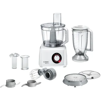 Bosch Küchenmaschine MC812W501 MultiTalent 8 | Food Processor | 1000 Watt | 3,9L Schüssel | 1,5L Mixer-Aufsatz | Weiß