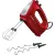 Bild: Bosch Handmixer MFQ2420R CleverMixx | 400 Watt | 4 Geschwindigkeiten | Edelstahl-Aufsätze | leicht & ergonomisch | Rot