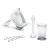 Bild: Bosch Handmixer MFQ3540 | 450W | 5 Stufen | Turbofunktion | Knethaken | Rührbesen | Mixbecher | weiß/grau