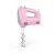 Bild: Bosch Handmixer MFQ2210K | 375 Watt | 4 Geschwindigkeiten & Turbostufe | Edelstahl Knethaken | gentle pink/grau