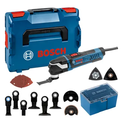 Bosch Multi-Cutter GOP 40-30 | 400W | Starlock Plus | L-BOXX | 14-tlg. Zubehör | blau