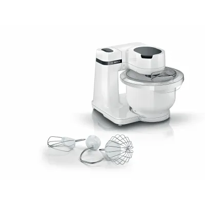 Bosch Küchenmaschine MUMS2AW00 | 700 Watt | 3,8l Kunststoffschüssel | 3D PlanetaryMixing | 4 Stufen | Weiß