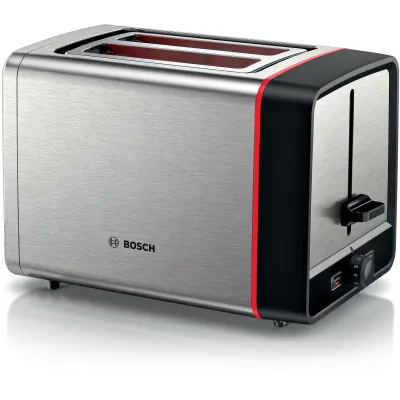 Bosch Toaster TAT6M420 MyMoment | 2-Scheiben | Edelstahl | Brötchenaufsatz | Auftaufunktion | Krümelschublade | Silber