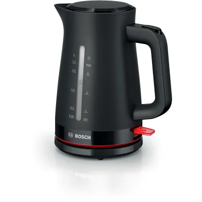 Bosch Wasserkocher TWK3M123 | 1,7L | 2400W | Kalkfilter | 360°-Sockel | Wasserstandsanzeige | schwarz
