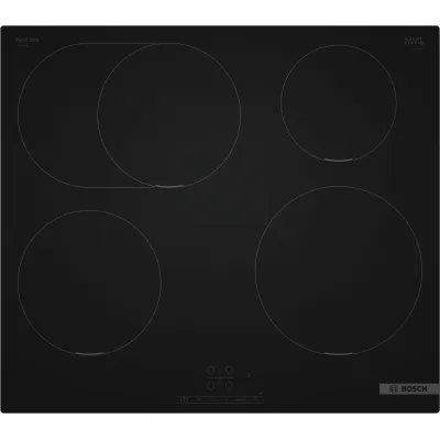 Bosch Induktionskochfeld PIF61ABB5E | 60 cm Einbau | 4 Kochzonen | Bräterzone | TouchSelect | PowerBoost | rahmenlos