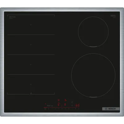 Bosch Induktionskochfeld PIX645HC1E | Serie 6 | 60 cm | FlexInduction | 4 Kochzonen | PowerBoost | Edelstahl-Rahmen (B-Ware)
