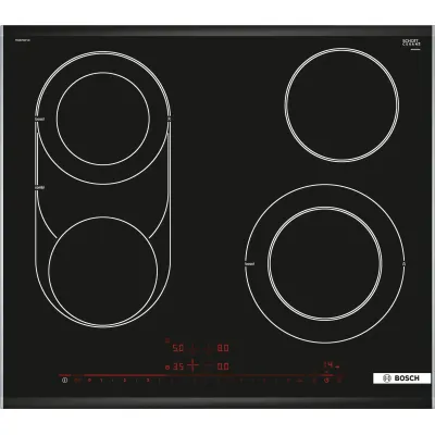 Bosch Glaskeramik-Kochfeld PKM675DP1D | 60 cm | 4 Kochzonen | CombiZone | PowerBoost | DirectSelect | autark | Schwarz