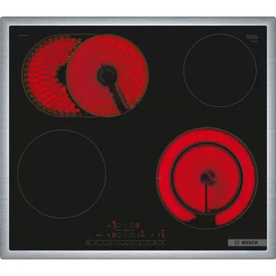 Bosch Glaskeramik-Kochfeld PKN645FP2E | 60 cm | autark | 4 Kochzonen | Bräterzone | PowerBoost | Schwarz (B-Ware)