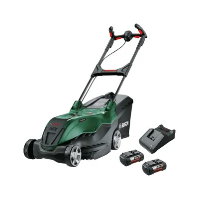 Bosch Akku-Rasenmäher AdvancedRotak 36V-44 06008B9G02 | 44 cm | 2x 4,0Ah Akku | 50 l Fangkorb | bürstenlos