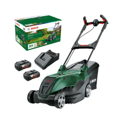 Bosch Akku-Rasenmäher AdvancedRotak 36V-44 06008B9G02 | 44 cm | 2x 4,0Ah Akku | 50 l Fangkorb | bürstenlos