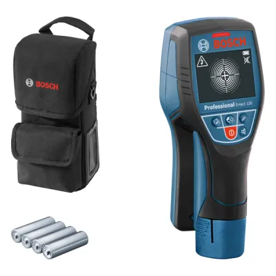 Bosch Professional Ortungsgerät D-tect 120 | Leitungssucher Wandscanner | 12 cm Suchtiefe | Akku/Batterie